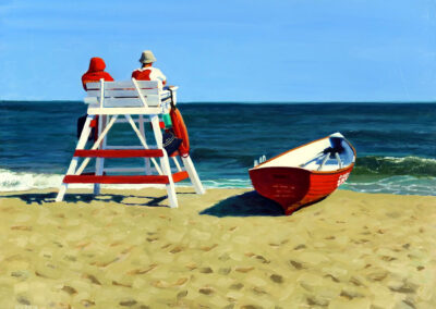 Front Row, 19 x 26", oil on panel