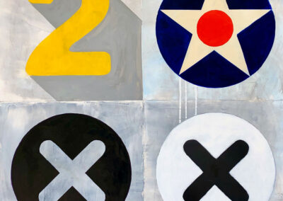 2020 (SOS), 48 x 48", acrylic and epoxy