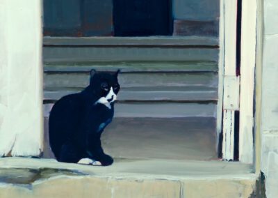 Cuba Cat, 12 x 12", oil on panel