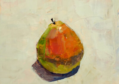Pear, 9 x 9", oil on panel