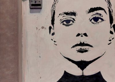 Wall (Firenze), 36 x 33", oil on panel