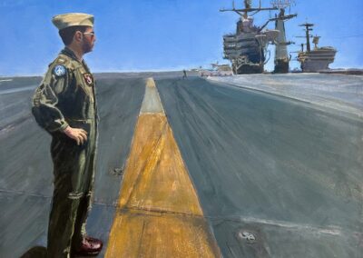 On Deck, 24 x 18", oil panel